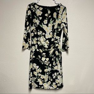 Lauren Ralph Lauren Floral Print Jersey midi dress long sleeve.